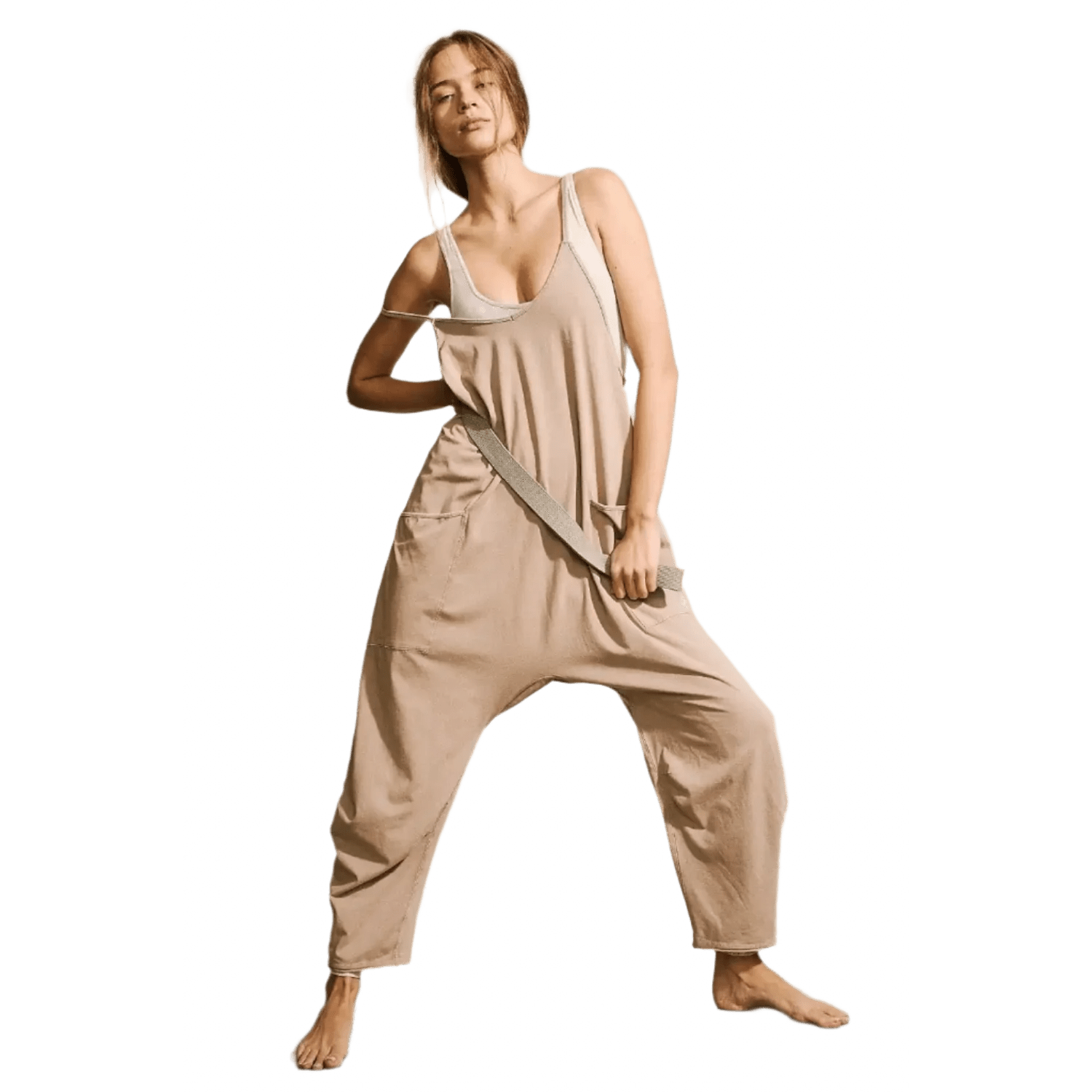 FP Movement 02. WOMENS APPAREL - WOMENS DRESS|SKIRT - WOMENS JUMPERS Women's Hot Shot Onesie MOCHA LATTE