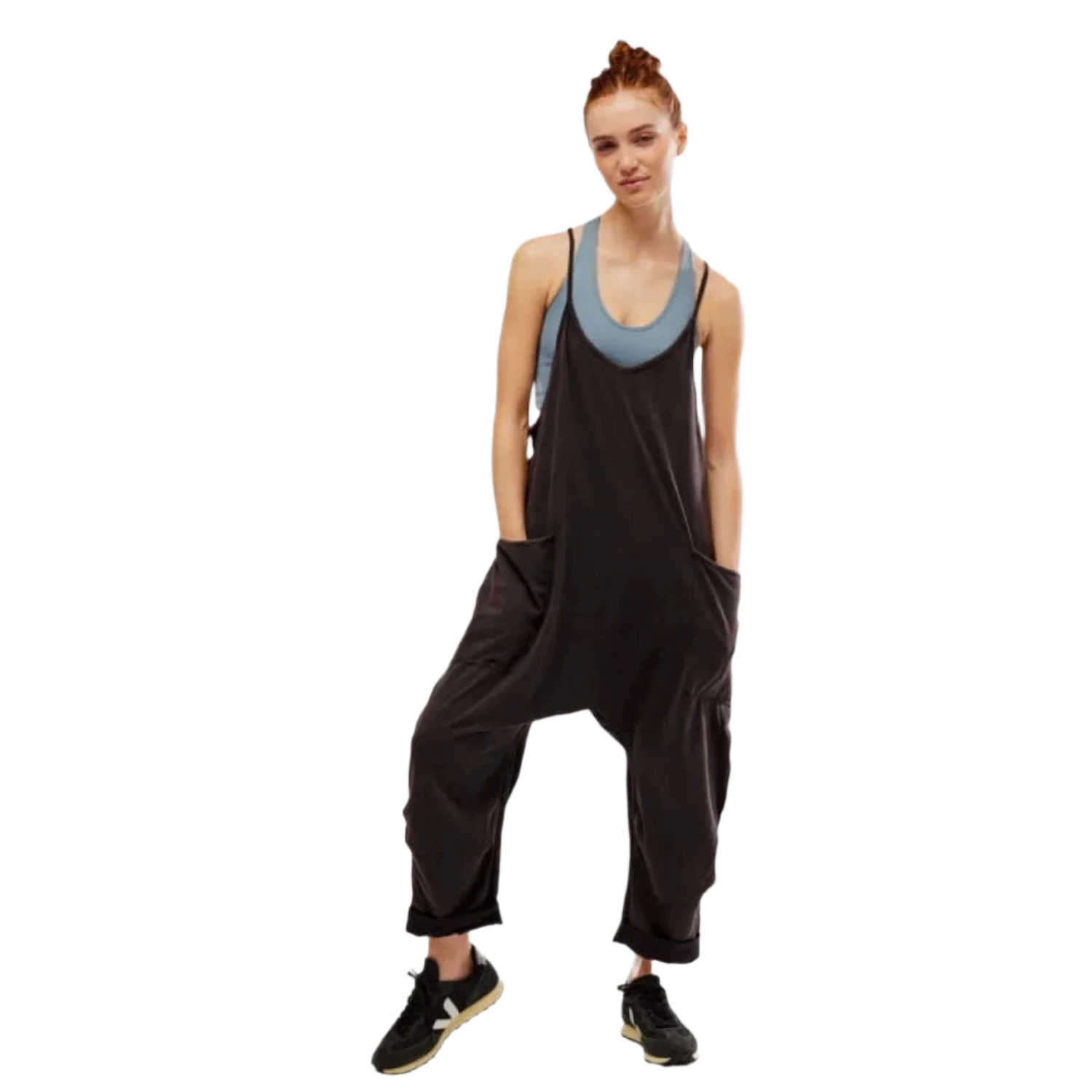 FP Movement 02. WOMENS APPAREL - WOMENS DRESS|SKIRT - WOMENS JUMPERS Women's Hot Shot Onesie WASHED BLACK