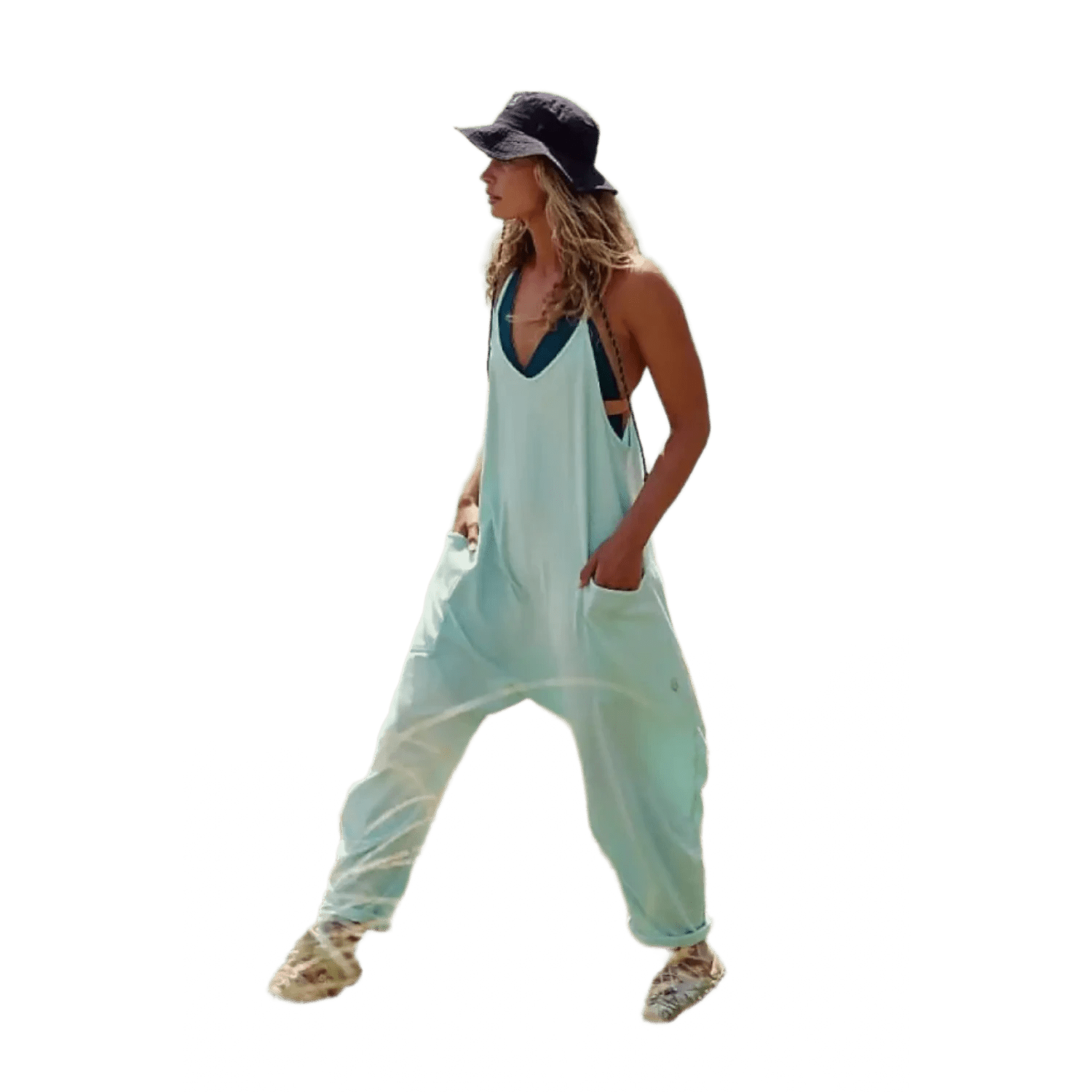 FP Movement 02. WOMENS APPAREL - WOMENS DRESS|SKIRT - WOMENS JUMPERS Women's Hot Shot Onesie WASHED AQUA