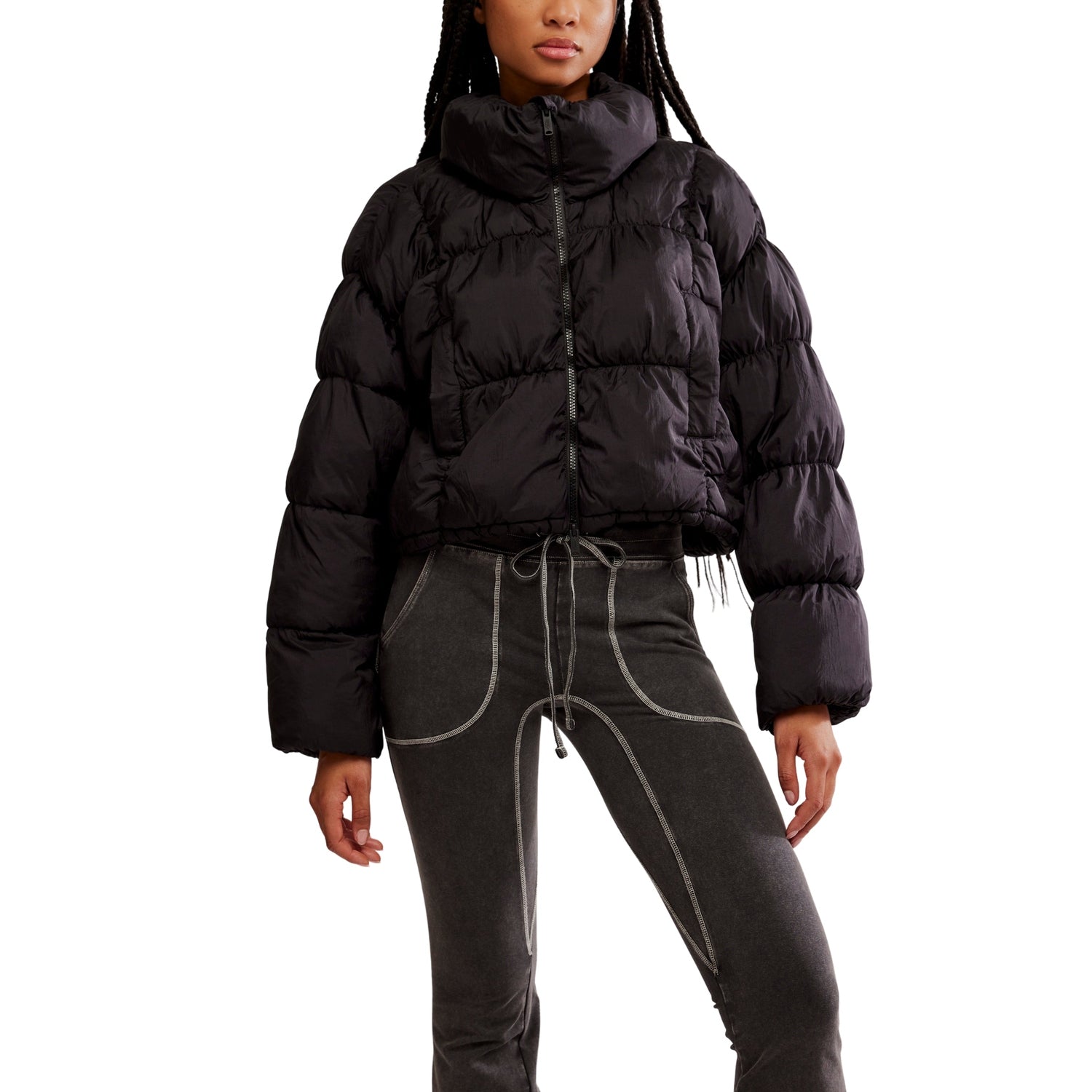 FP Movement 02. WOMENS APPAREL - WOMENS JACKETS - WOMENS JACKETS INSULATED Women's In A Bubble Puffer Jacket 0010 BLACK