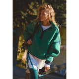 FP Movement 02. WOMENS APPAREL - WOMENS HOODIES|SWEATERS - WOMENS PO Q ZIP Women's Mountain High 1/2 Zip 3462 GREEN GLOW