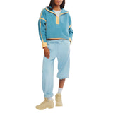 FP Movement 02. WOMENS APPAREL - WOMENS HOODIES|SWEATERS - WOMENS PO Q ZIP Women's Mountain High 1/2 Zip 4498 CELESTIAL BLUE COMBO