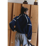FP Movement 02. WOMENS APPAREL - WOMENS HOODIES|SWEATERS - WOMENS PO Q ZIP Women's Mountain High 1/2 Zip 4405 NAVY COMBO
