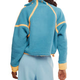 FP Movement 02. WOMENS APPAREL - WOMENS HOODIES|SWEATERS - WOMENS PO Q ZIP Women's Mountain High 1/2 Zip 4498 CELESTIAL BLUE COMBO