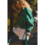 FP Movement 02. WOMENS APPAREL - WOMENS HOODIES|SWEATERS - WOMENS PO Q ZIP Women's Mountain High 1/2 Zip 3462 GREEN GLOW