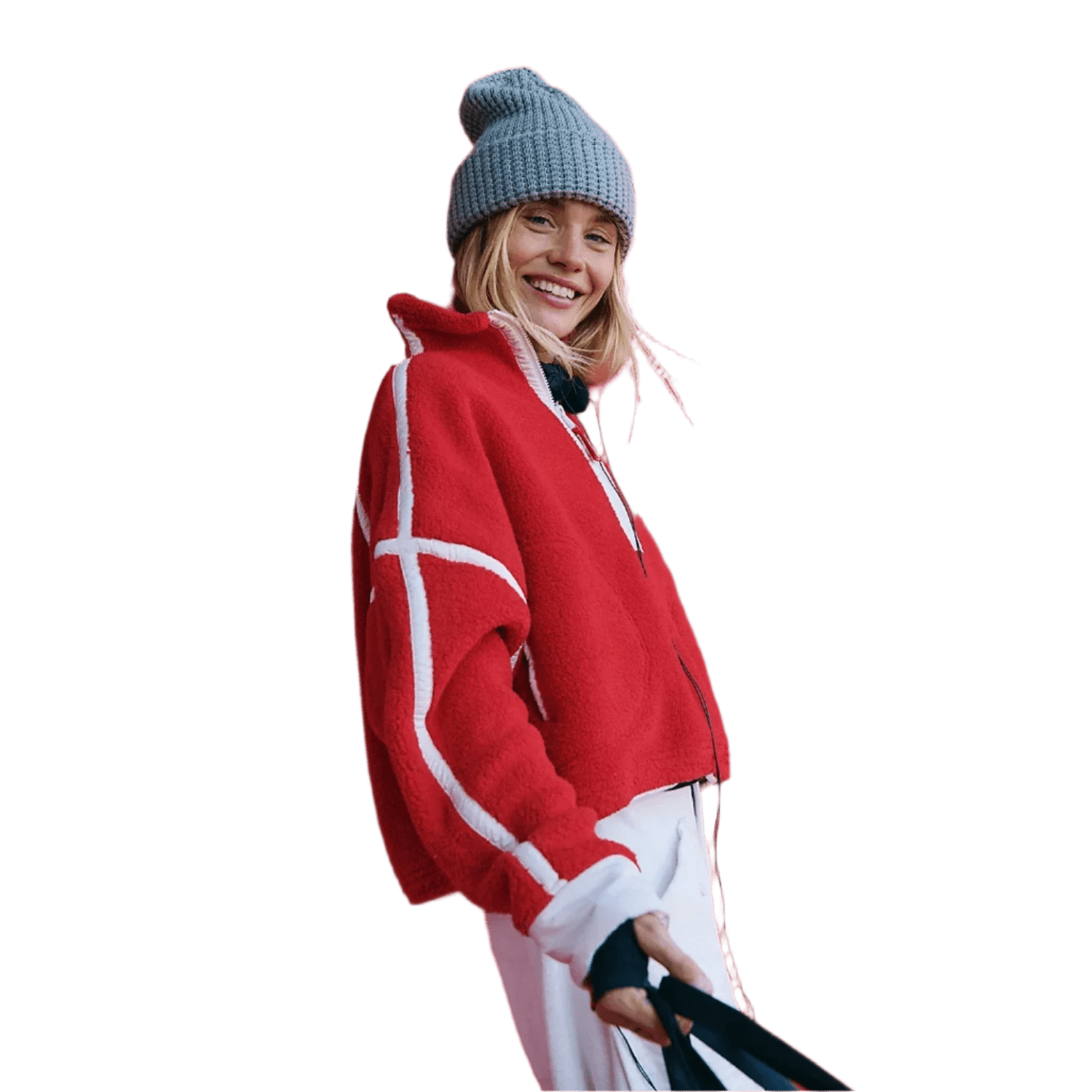 FP Movement 02. WOMENS APPAREL - WOMENS HOODIES|SWEATERS - WOMENS PO HOODY Women's Mountain High 1/2 Zip Fleece 6600 WINTERBERRY COMBO