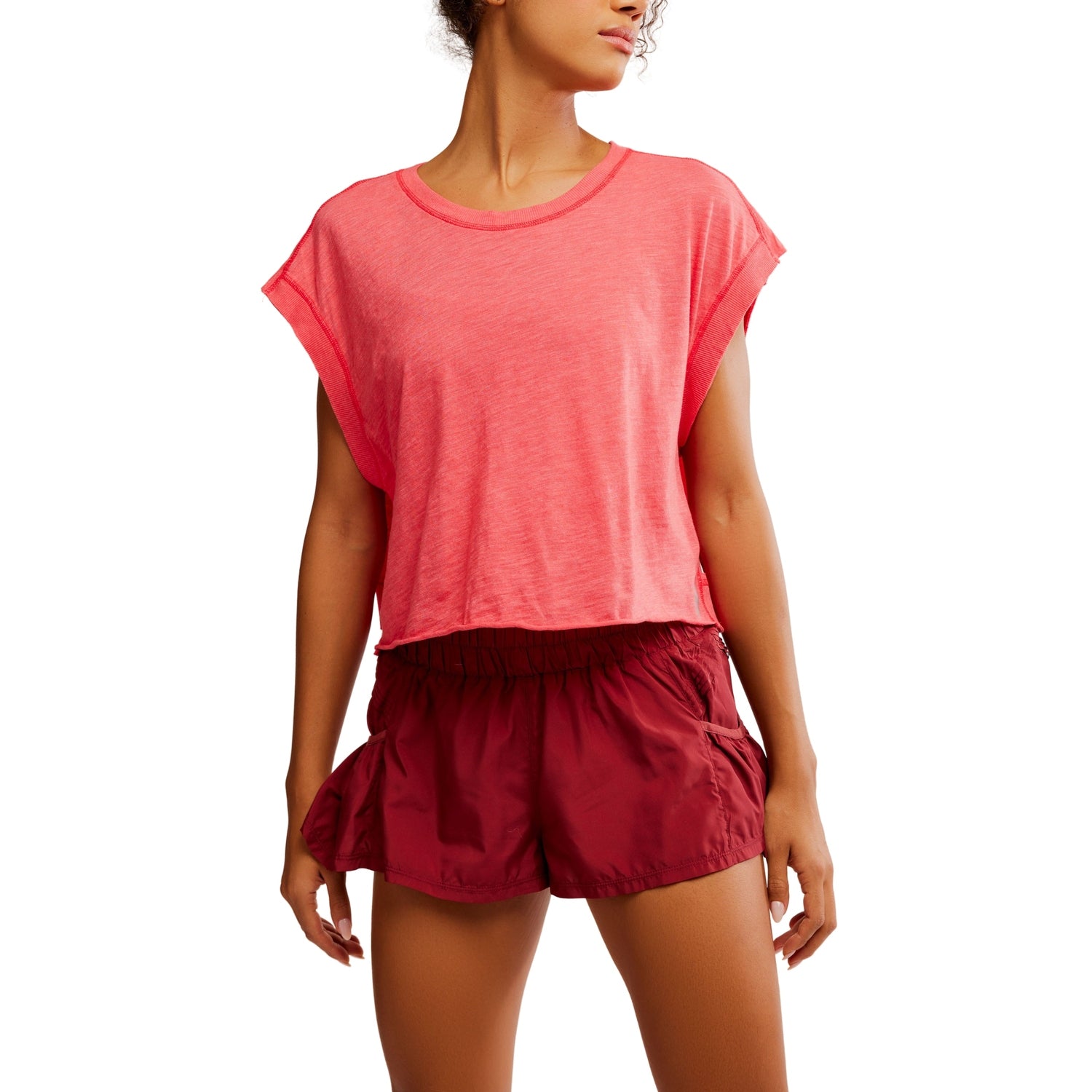 FP Movement 02. WOMENS APPAREL - WOMENS SS SHIRTS - WOMENS SS ACTIVE Women's My Time Tee 6203 HIBISCUS