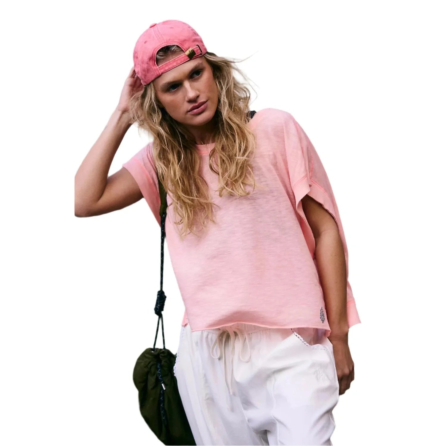 FP Movement 02. WOMENS APPAREL - WOMENS SS SHIRTS - WOMENS SS ACTIVE Women's My Time Tee 8825 PASTEL PEACH COMBO