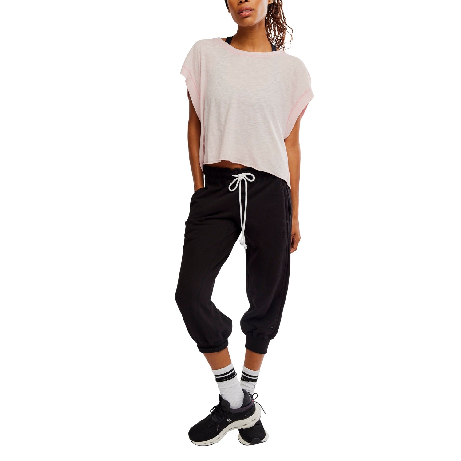 FP Movement 02. WOMENS APPAREL - WOMENS SS SHIRTS - WOMENS SS ACTIVE Women's My Time Tee 6148 POWDER PINK