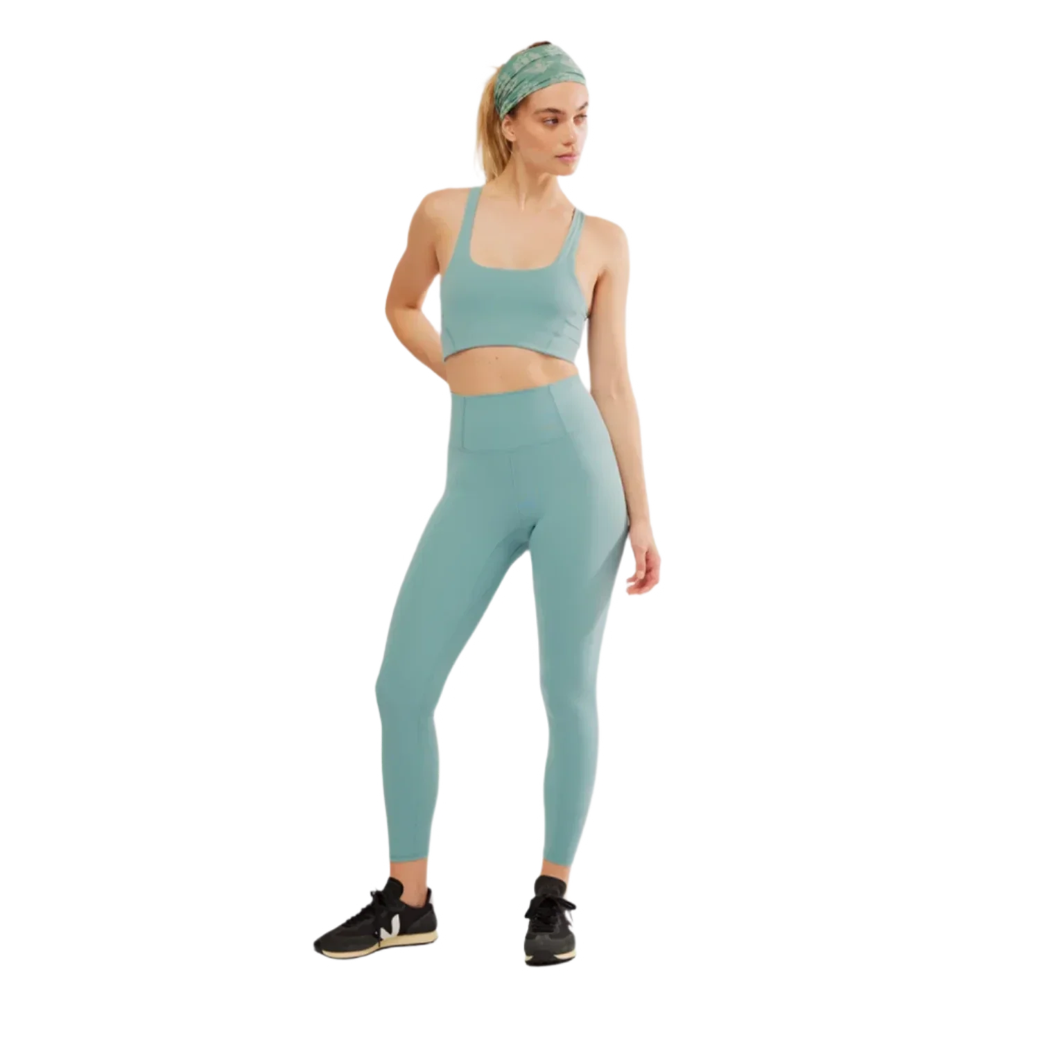 FP Movement 02. WOMENS APPAREL - WOMENS PANTS - WOMENS PANTS LEGGINGS Women's Never Better 7/8 Length Leggings 3318 EUCALYPTUS