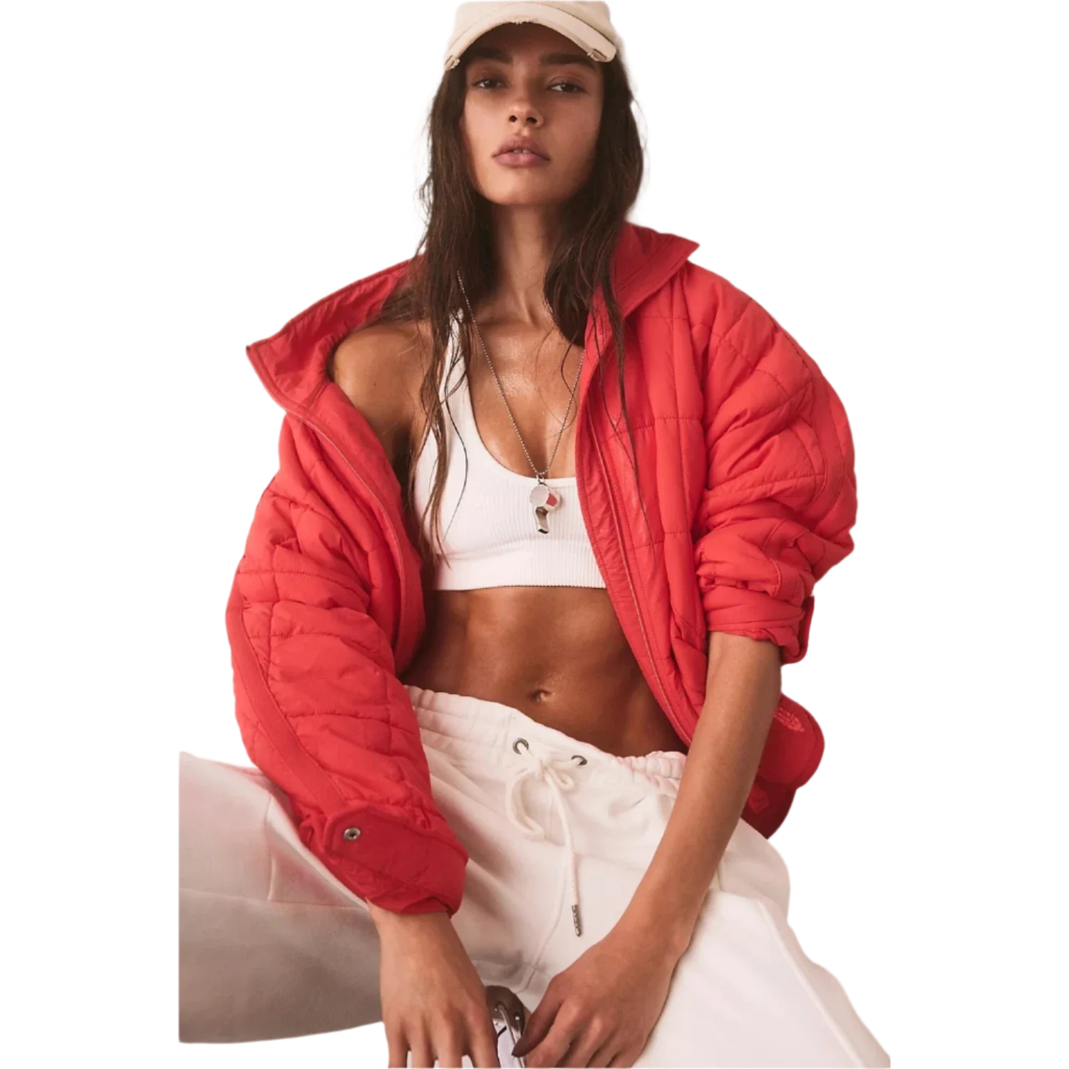 FP Movement 02. WOMENS APPAREL - WOMENS JACKETS - WOMENS JACKETS INSULATED Women's Pippa Packable Puffer Jacket 6625 POPPY RED