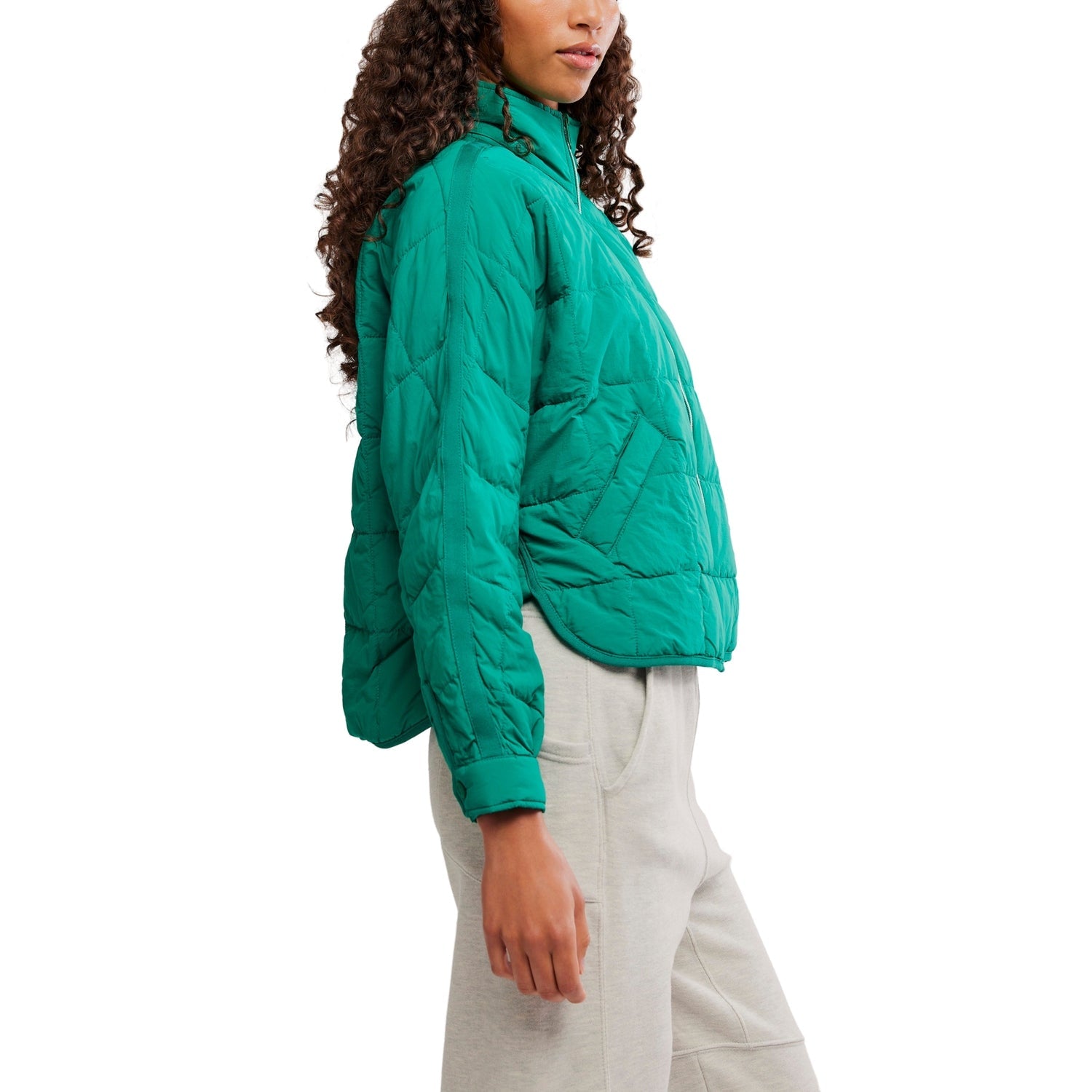 FP Movement 02. WOMENS APPAREL - WOMENS JACKETS - WOMENS JACKETS INSULATED Women's Pippa Packable Puffer Jacket 3319 GREEN GLOW