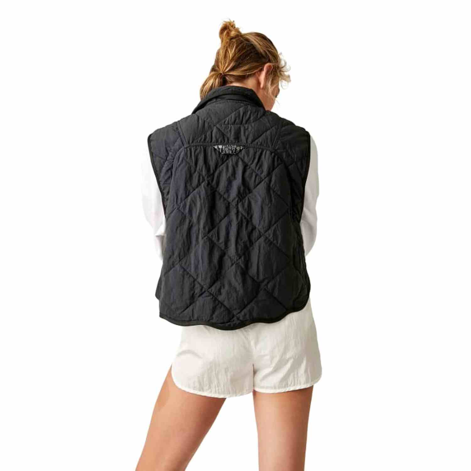 FP Movement 02. WOMENS APPAREL - WOMENS VEST - WOMENS VEST INSULATED Women's Quinn Quilted Puffer Vest 0010 BLACK