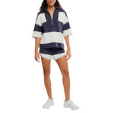 FP Movement 02. WOMENS APPAREL - WOMENS DRESS|SKIRT - WOMENS JUMPERS Women's Retro Rugby Set 3022 HERITAGE GREEN COMBO