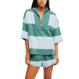 FP Movement 02. WOMENS APPAREL - WOMENS DRESS|SKIRT - WOMENS JUMPERS Women's Retro Rugby Set 3022 HERITAGE GREEN COMBO