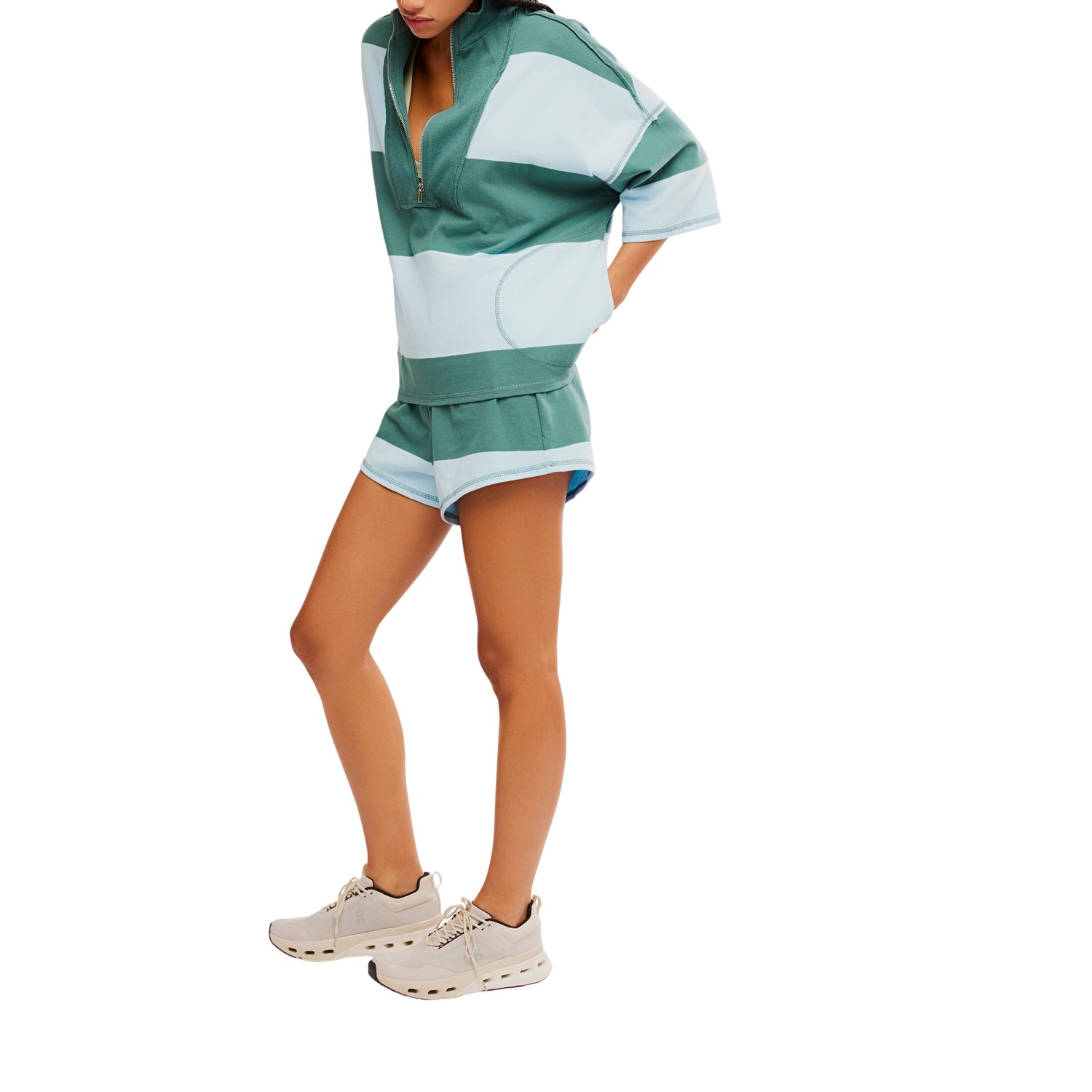 FP Movement 02. WOMENS APPAREL - WOMENS DRESS|SKIRT - WOMENS JUMPERS Women's Retro Rugby Set 3022 HERITAGE GREEN COMBO