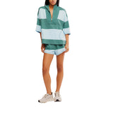 FP Movement 02. WOMENS APPAREL - WOMENS DRESS|SKIRT - WOMENS JUMPERS Women's Retro Rugby Set 3022 HERITAGE GREEN COMBO