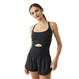 FP Movement 02. WOMENS APPAREL - WOMENS DRESS|SKIRT - WOMENS JUMPERS Women's Righteous Runsie 0010 BLACK|BLACK