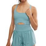 FP Movement 02. WOMENS APPAREL - WOMENS DRESS|SKIRT - WOMENS JUMPERS Women's Righteous Runsie 3318 EUCALYPTUS