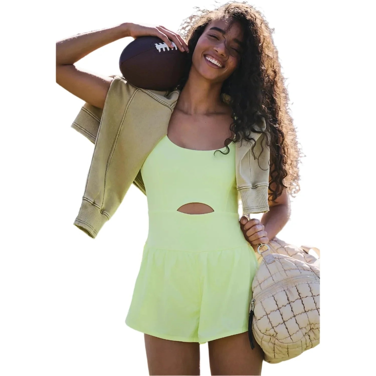 FP Movement 02. WOMENS APPAREL - WOMENS DRESS|SKIRT - WOMENS JUMPERS Women's Righteous Runsie 7730 SOUR CITRUS