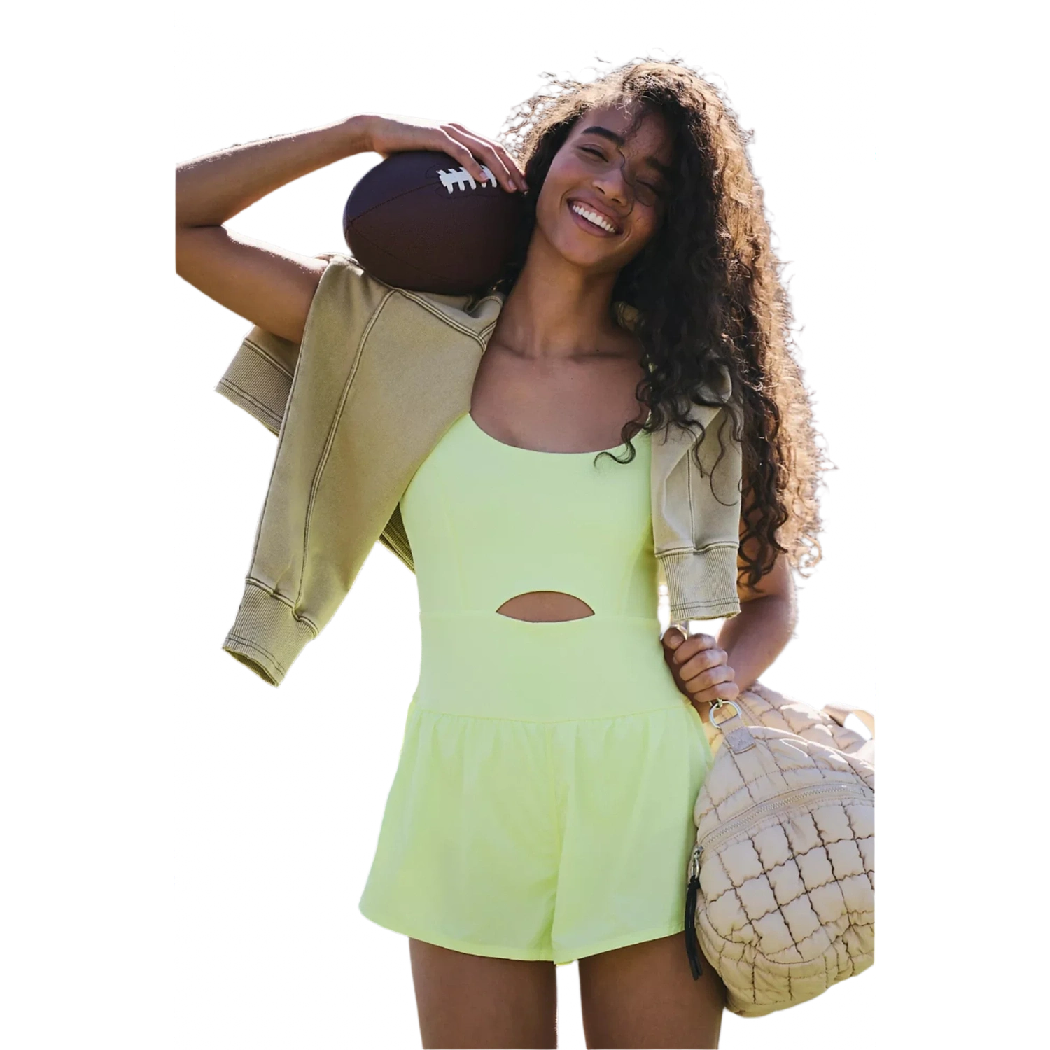 FP Movement 02. WOMENS APPAREL - WOMENS DRESS|SKIRT - WOMENS JUMPERS Women's Righteous Runsie 7730 SOUR CITRUS