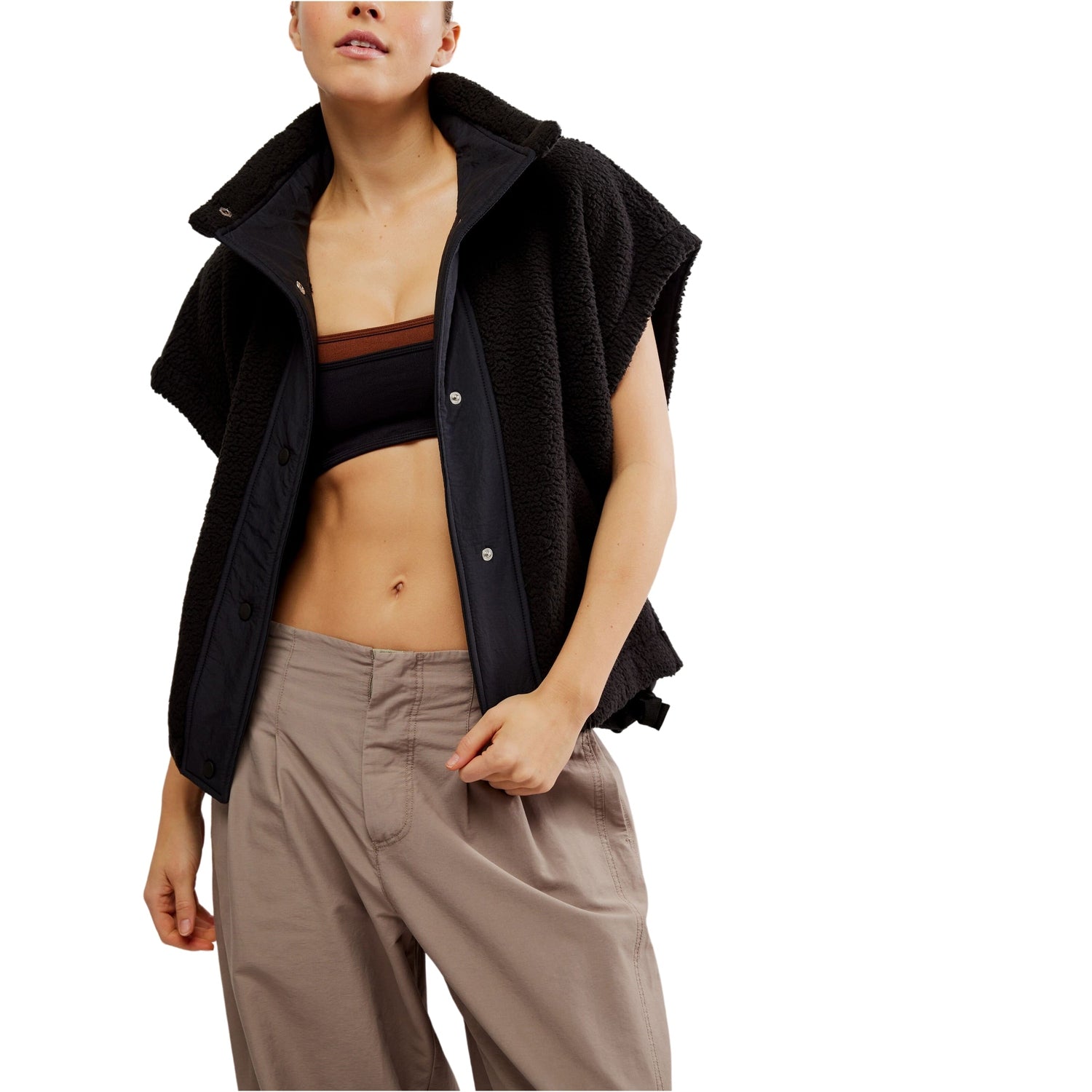 FP Movement 02. WOMENS APPAREL - WOMENS VEST - WOMENS VEST FLEECE Women's Scout It Out Fleece Vest 0010 BLACK