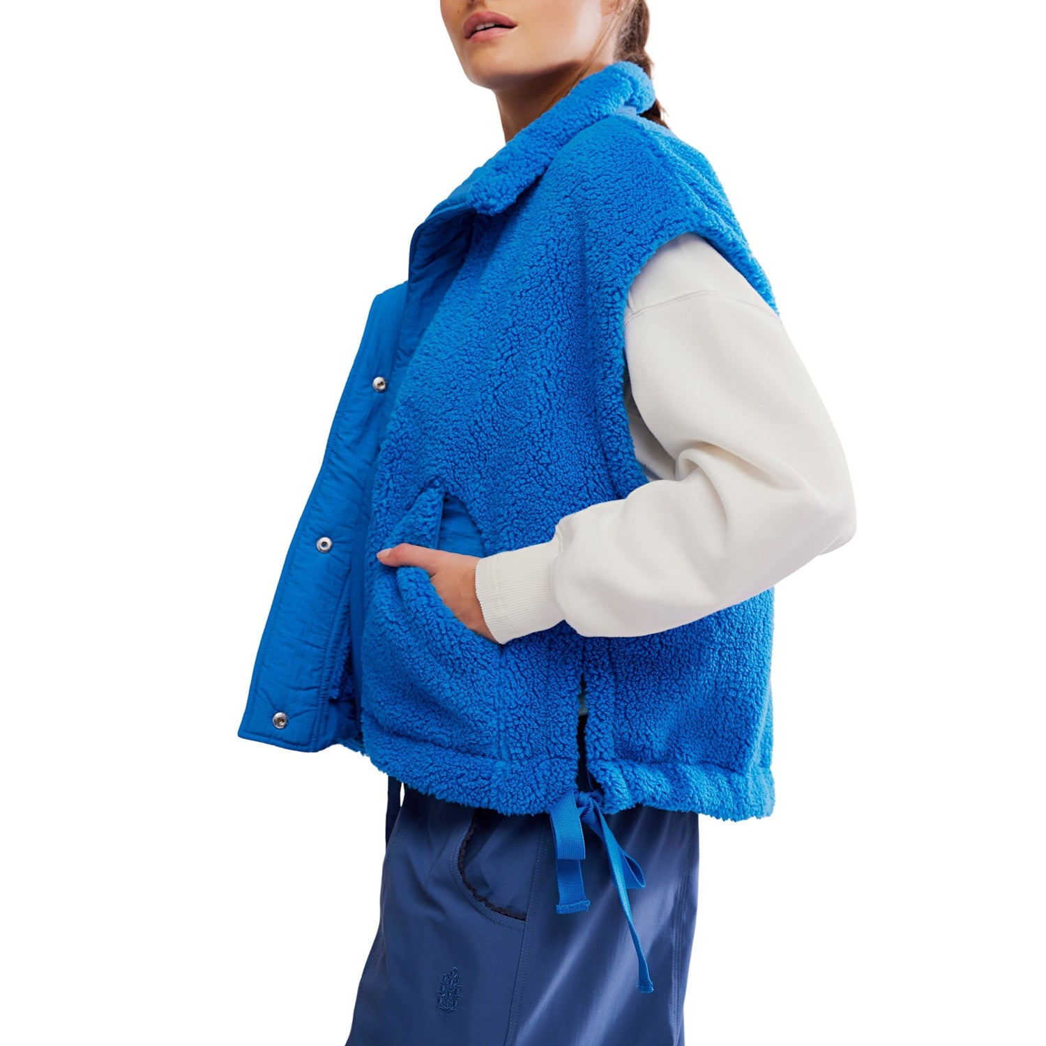 FP Movement 02. WOMENS APPAREL - WOMENS VEST - WOMENS VEST FLEECE Women's Scout It Out Fleece Vest 4269 LIGHT COBALT