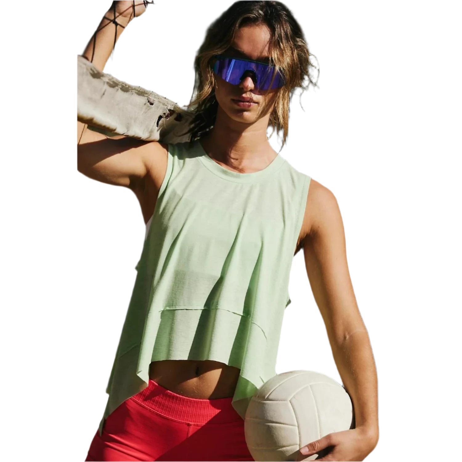 FP Movement 02. WOMENS APPAREL - WOMENS SS SHIRTS - WOMENS TANK ACTIVE Women's Tempo Tank 7952 LEMON GRASS