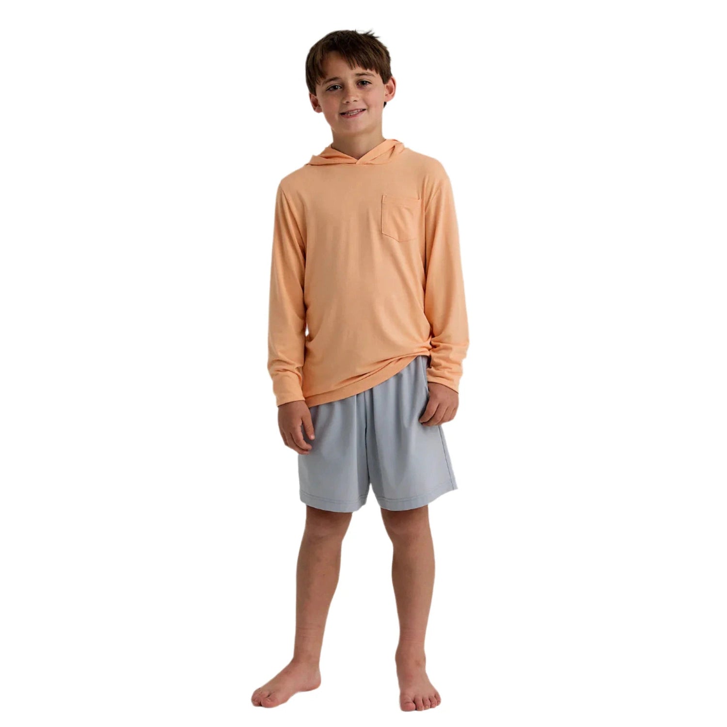 Free Fly Apparel 03. KIDS|BABY - KIDS - KIDS BOTTOMS Boys' Breeze Short STORM CLOUD