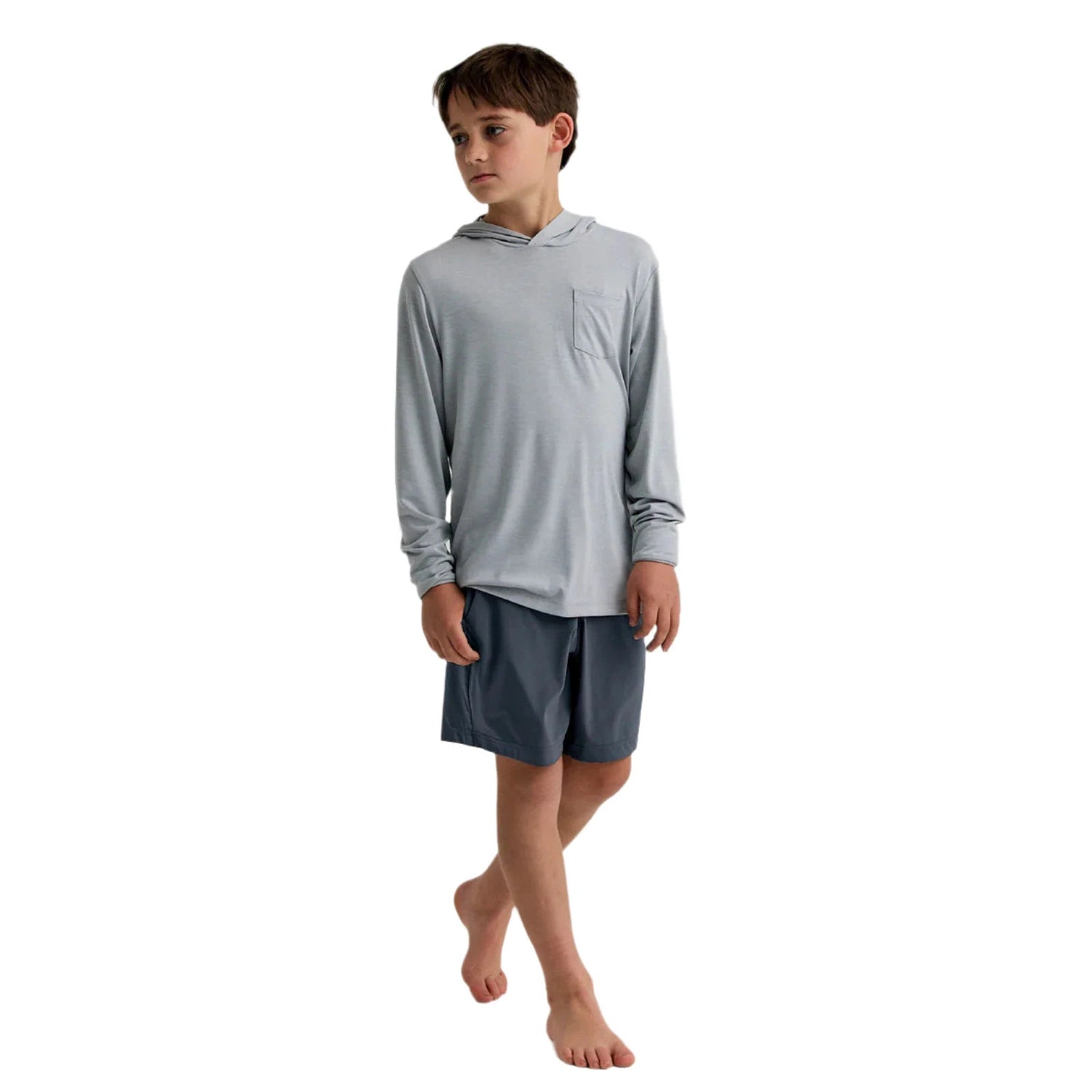 Free Fly Apparel 03. KIDS|BABY - KIDS - KIDS BOTTOMS Boys' Breeze Short CEMENT