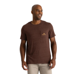 Free Fly Apparel 01. MENS APPAREL - MENS T-SHIRTS - MENS T-SHIRT SS Dueling Reds Pocket Tee HEATHER CHESTNUT