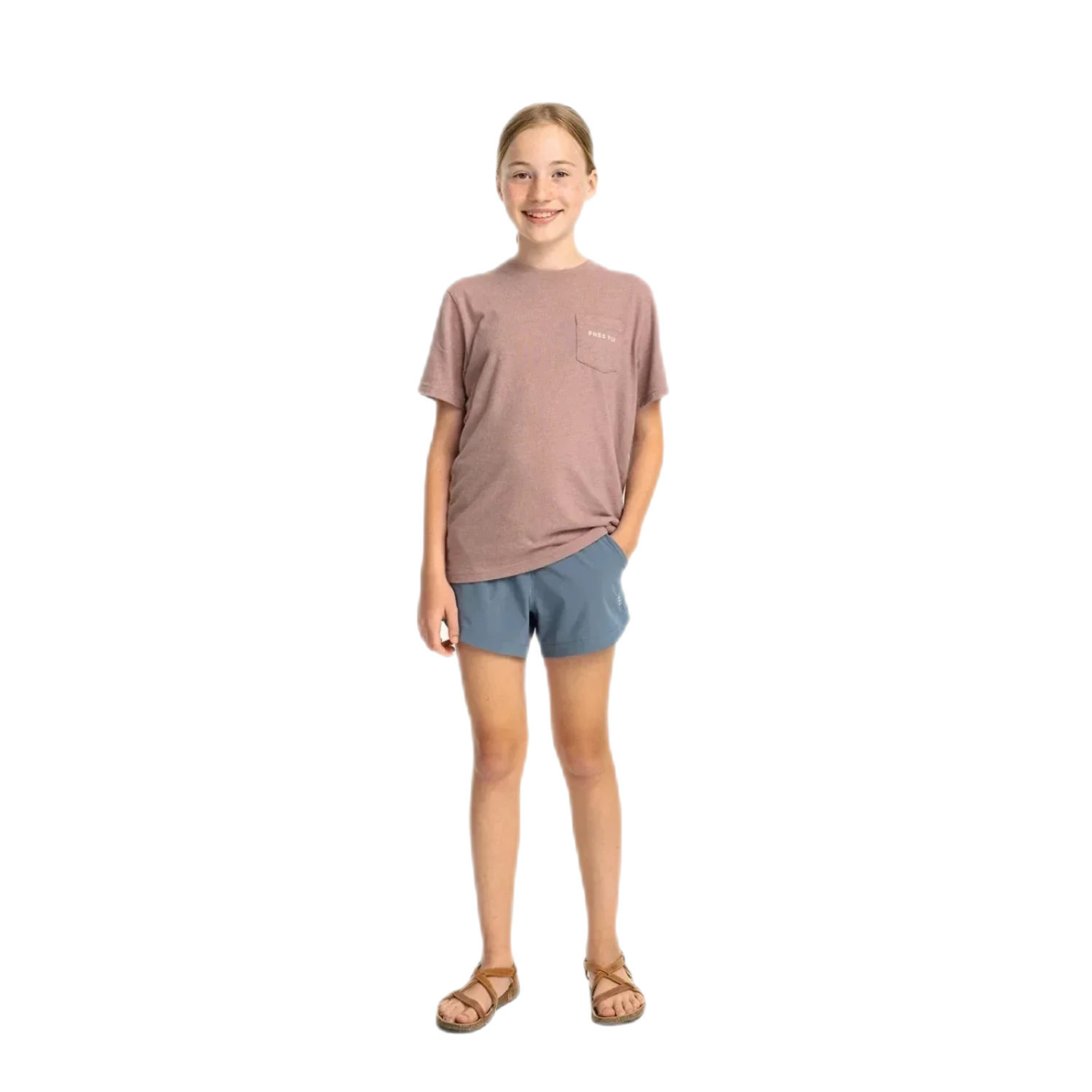 Free Fly Apparel 03. KIDS|BABY - KIDS - KIDS BOTTOMS Girls' Pull-On Breeze Short PACIFIC BLUE