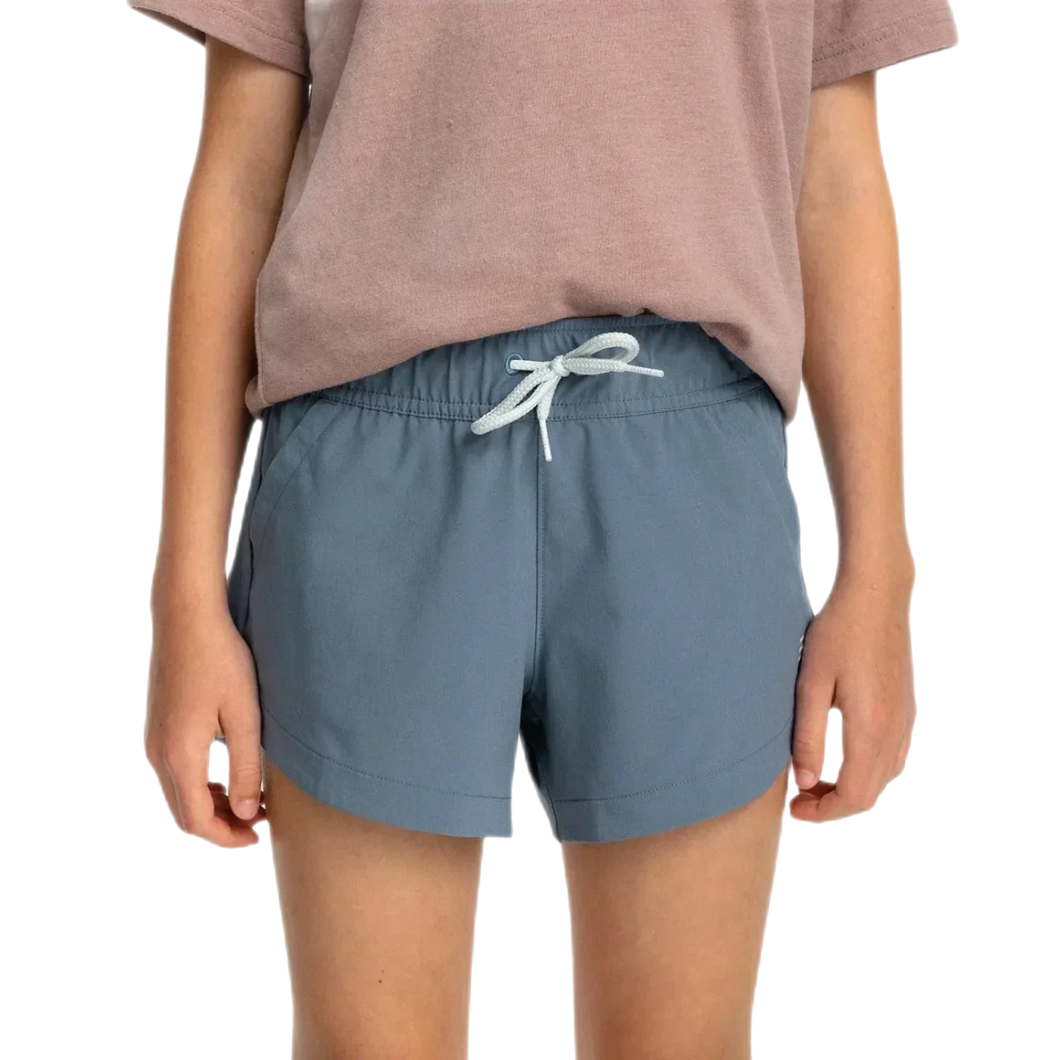 Free Fly Apparel 03. KIDS|BABY - KIDS - KIDS BOTTOMS Girls' Pull-On Breeze Short PACIFIC BLUE