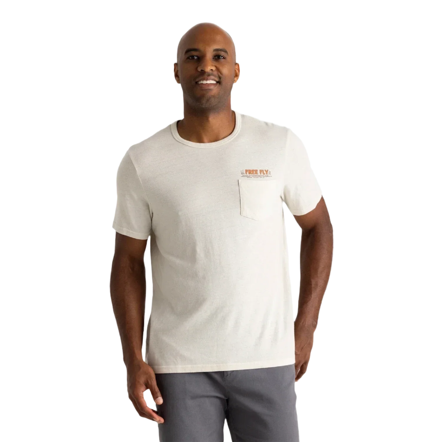 Free Fly Apparel 01. MENS APPAREL - MENS T-SHIRTS - MENS T-SHIRT SS Lazy Tides Pocket Tee HEATHER BIRCH