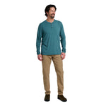 Free Fly Apparel 01. MENS APPAREL - MENS LS SHIRTS - MENS LS CASUAL Men's Bamboo Flex Long Sleeve Henley SEA PINE