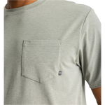 Free Fly Apparel 01. MENS APPAREL - MENS SS SHIRTS - MENS SS ACTIVE Men's Bamboo Flex Pocket Tee HEATHER AGAVE GREEN