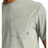 Free Fly Apparel 01. MENS APPAREL - MENS SS SHIRTS - MENS SS ACTIVE Men's Bamboo Flex Pocket Tee HEATHER AGAVE GREEN