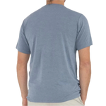 Free Fly Apparel 01. MENS APPAREL - MENS SS SHIRTS - MENS SS ACTIVE Men's Bamboo Flex Pocket Tee HTHR BLUE DUSK