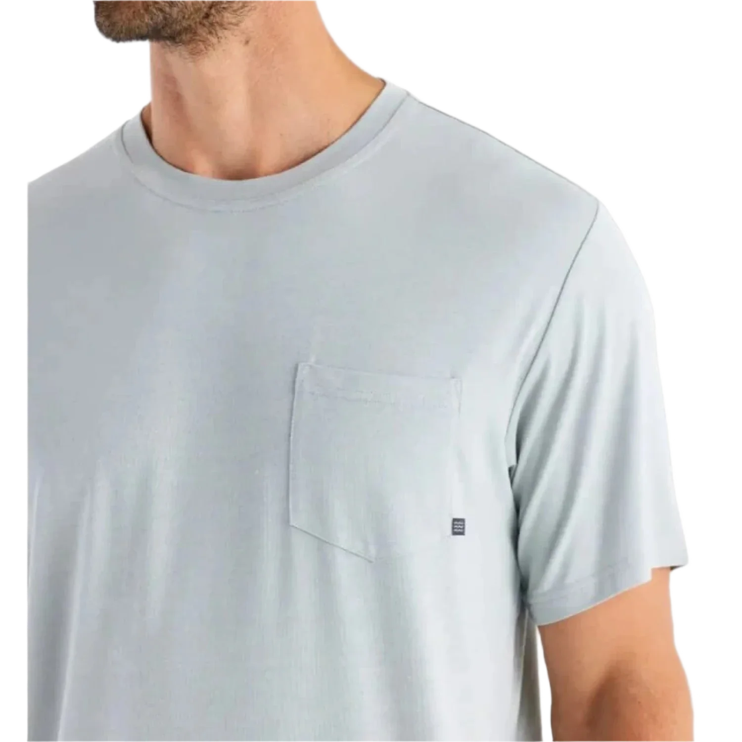 Free Fly Apparel 01. MENS APPAREL - MENS SS SHIRTS - MENS SS ACTIVE Men's Bamboo Flex Pocket Tee HEATHER ASPEN GREY