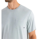 Free Fly Apparel 01. MENS APPAREL - MENS SS SHIRTS - MENS SS ACTIVE Men's Bamboo Flex Pocket Tee HEATHER ASPEN GREY