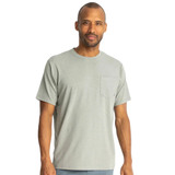 Free Fly Apparel 01. MENS APPAREL - MENS SS SHIRTS - MENS SS ACTIVE Men's Bamboo Flex Pocket Tee HEATHER AGAVE GREEN