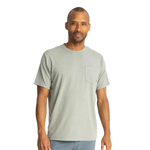 Free Fly Apparel 01. MENS APPAREL - MENS SS SHIRTS - MENS SS ACTIVE Men's Bamboo Flex Pocket Tee HEATHER AGAVE GREEN