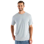 Free Fly Apparel 01. MENS APPAREL - MENS SS SHIRTS - MENS SS ACTIVE Men's Bamboo Flex Pocket Tee HEATHER ASPEN GREY