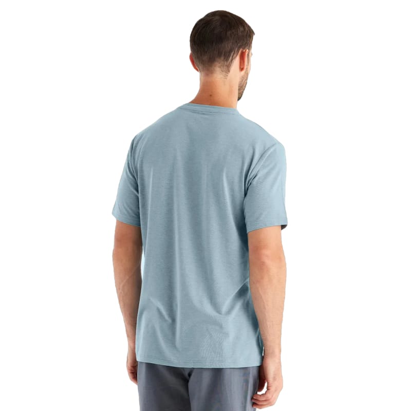 Free Fly Apparel 01. MENS APPAREL - MENS SS SHIRTS - MENS SS ACTIVE Men's Bamboo Flex Pocket Tee HEATHER TIDE