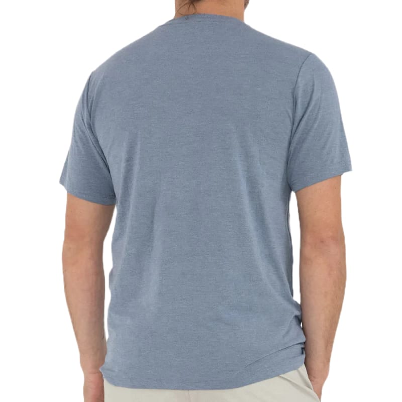 Free Fly Apparel 01. MENS APPAREL - MENS SS SHIRTS - MENS SS ACTIVE Men's Bamboo Flex Pocket Tee HTHR BLUE DUSK