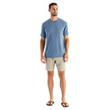 Free Fly Apparel 01. MENS APPAREL - MENS SS SHIRTS - MENS SS ACTIVE Men's Bamboo Flex Pocket Tee HEATHER DEEPWATER