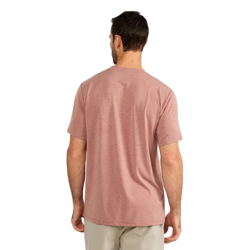 Free Fly Apparel 01. MENS APPAREL - MENS SS SHIRTS - MENS SS ACTIVE Men's Bamboo Flex Pocket Tee HEATHER BRICK