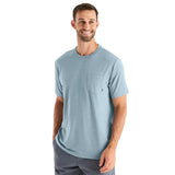 Free Fly Apparel 01. MENS APPAREL - MENS SS SHIRTS - MENS SS ACTIVE Men's Bamboo Flex Pocket Tee HEATHER TIDE