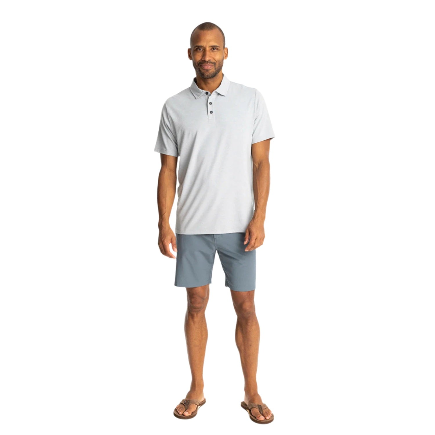 Free Fly Apparel 01. MENS APPAREL - MENS SS SHIRTS - MENS SS POLO Men's Bamboo Flex Polo II HEATHER ASPEN GREY