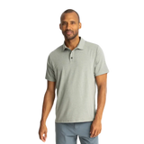 Free Fly Apparel 01. MENS APPAREL - MENS SS SHIRTS - MENS SS POLO Men's Bamboo Flex Polo II HEATHER AGAVE GREEN